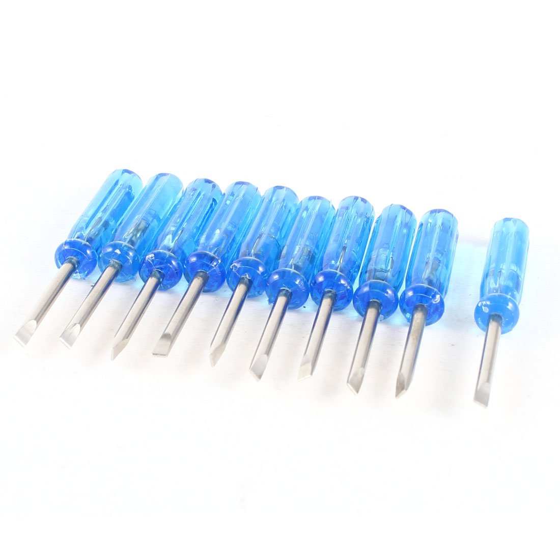 sourcingmap 10 Pcs Plastic Handgrip 2mm Tip Slotted Screwdriver