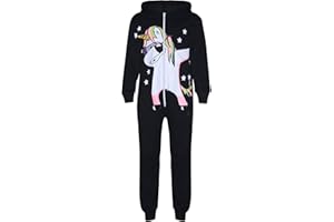 Kids Girl 100% Cotton Unicorn Dab Black A2Z Onesie One Piece All in One Jumpsuit