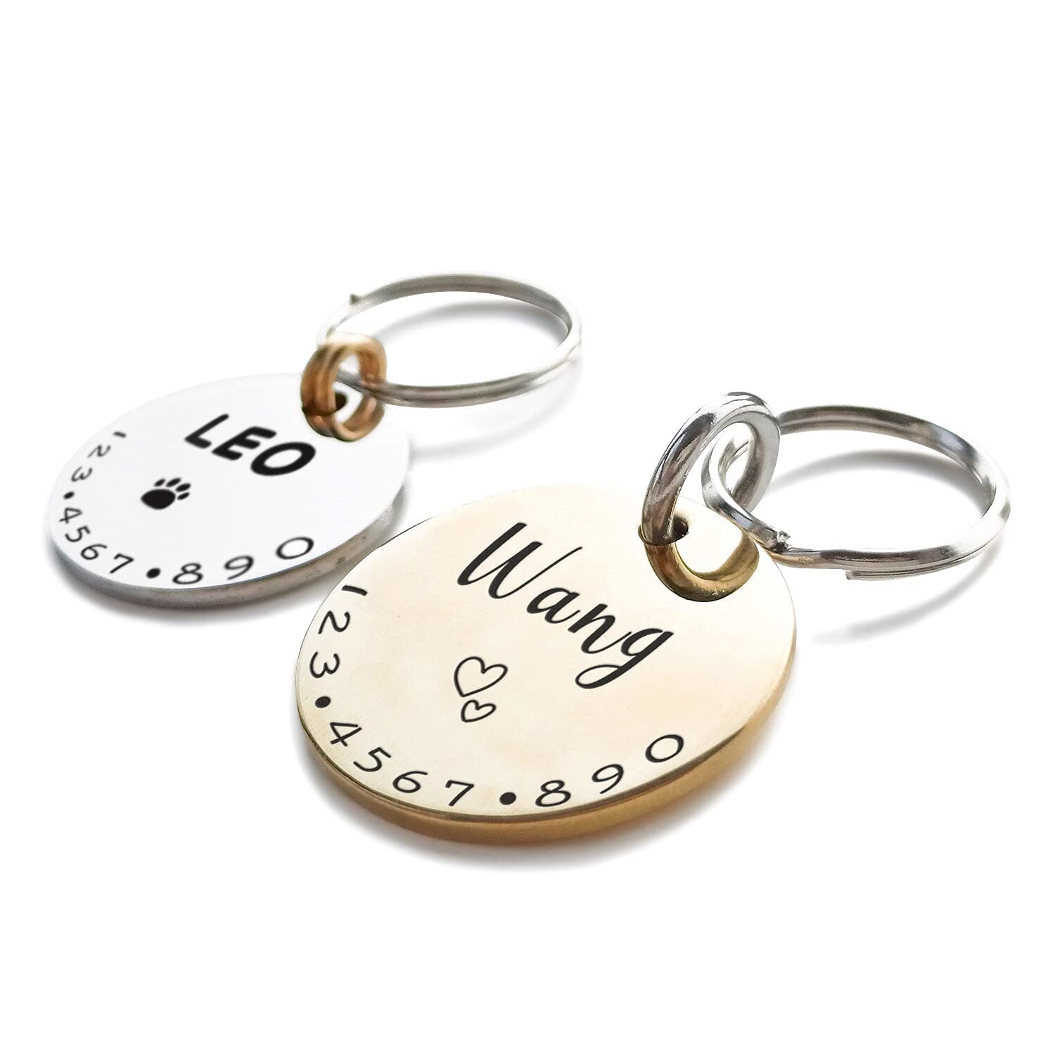 Personalized Pet ID Tags: Custom Engraved Stainless Steel Collar Charms for Cats & Dogs - Anti-Lost Name Accessories