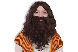 Rubies Boys Forum Biblical and Beard Set Costume Wig, Brown, Standard US for Themed Parties and Halloween
