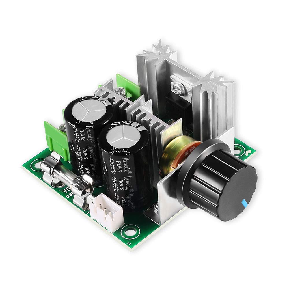 ARCELI 12V-40V 10A PWM DC Motor Speed Controller, High Torque & Low Heat Radiation Frequency Controller with Knob-High Efficiency, Variable Speed Regulator Governor Switch