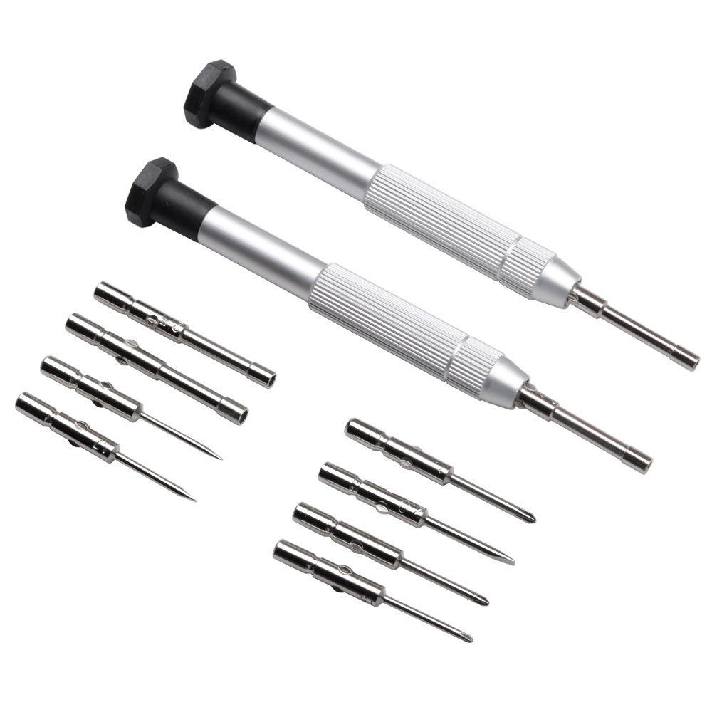 ETopLike Screwdrivers Kit Repair Tool for Eyeglass/Glasses/ Watch/Cellphone/ Clock (12PCS, Travel Pocket)