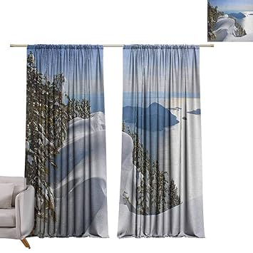 Amazon Com Berrly Waterproof Window Curtain Winter Pacific Ocean