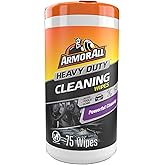 Armor All Heavy Duty Cleaning Wipes, Disposable Car Wipes (75 Count) | Textured Armor All cleaning wipes for interior &amp; exterior cleaning on plastic, metal, vinyl, tools, and lawn equipment