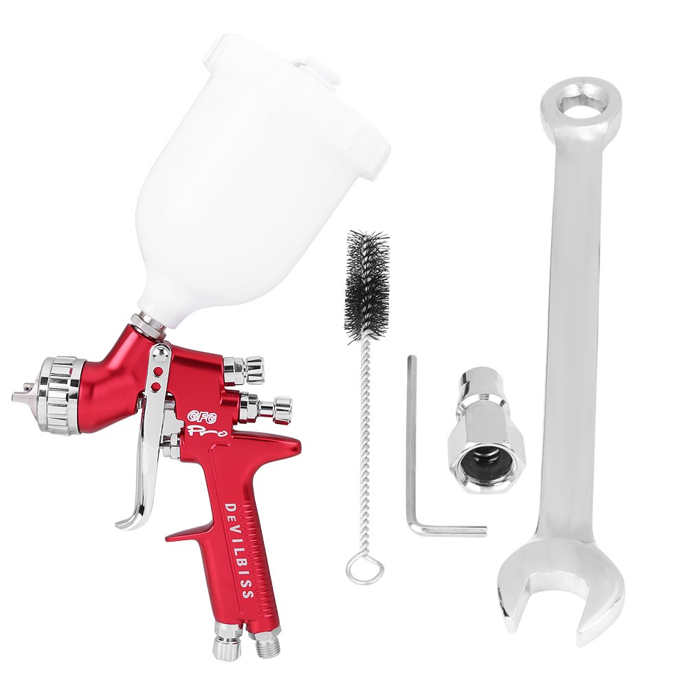 Gravity Feed HVLP Paint Spray Gun, 1.3mm Nozzle 600CC Air Spray Paint