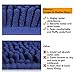 Vdomus Non-Slip Microfiber Shag Bathroom Mat (20x32 Inch, Blue)