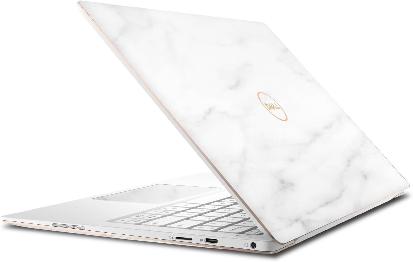 Textured Skin Stickers for DELL XPS 13 (9370) (White Marble)