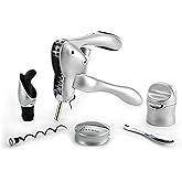 Rabbit Wine Tool Kit (Silver), 6 Piece Set
