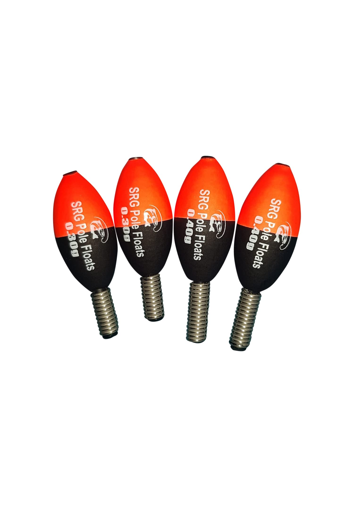 SRG Pole Floats Jigger Floats Pack of 4 (2 x 0.3g Red Tip / 2 x 0.4g Red Tip)