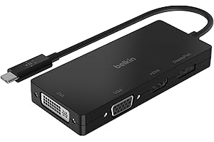 Belkin Adpt,Usbc-Hdmi,Vga,Dvi,Dsplypt,Black