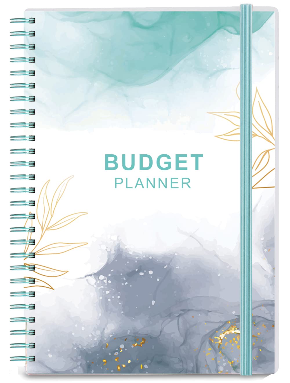 Budget Planner - Monthly Financial Organizer with Expense Tracker Notebook. Monthly Budget Journal，A5 Undated Finance Planner/Account Book That Manages Your Finances, Start Anytime, Teal