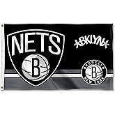 Brooklyn Nets Dual Logo Indoor Outdoor Flag Banner