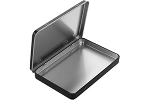 VOSAREA Black Metal Playing Card Case Mini Portable Rectangular Tin Box for Game Card Storage