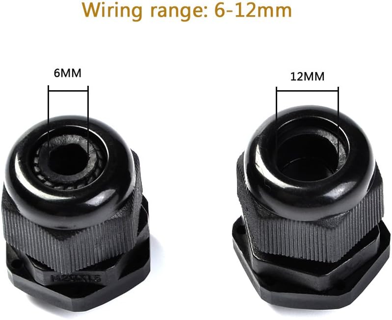 ATPWONZ Cable Glands Adjustable Cable Connectors 612mm Cable Gland