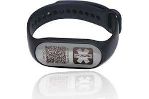 PETSMYA Christmas Gift for Mom - Medical Alert Bracelet for Men & Women – QR Code ID Wristband with Emergency Call & GPS Location Sharing – Waterproof Silicone Alert Bracelets for Women & Men with Chronic Conditions, Allergies & Diabetes