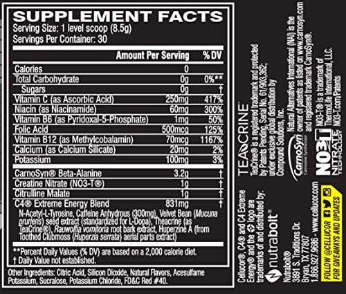 image for Cremo C4 Extreme Energy Pre Workout Powder Cherry Limeade | Sugar Free