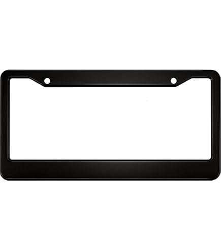 2-Pack Unbreakable License Plate Covers With Frames - Tinted Smoke Shield, Black Frame