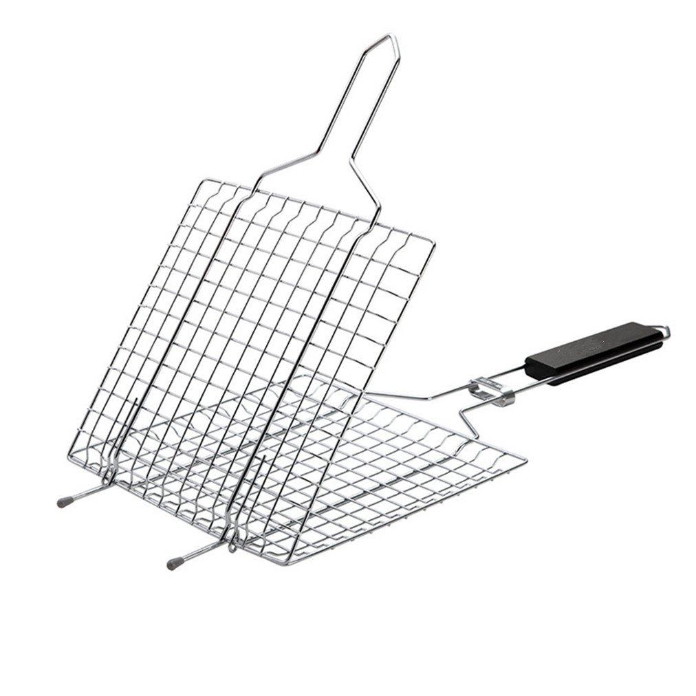 Songlela Portable Nickel-plated iron alloy Barbecue Grilling Grate Rectangular, BBQ Grate Rack Wire Mesh, Perfect for Charcoal Grill, Gas Grill, Camping and Outdoor Cooking (47.5cmx25cm)