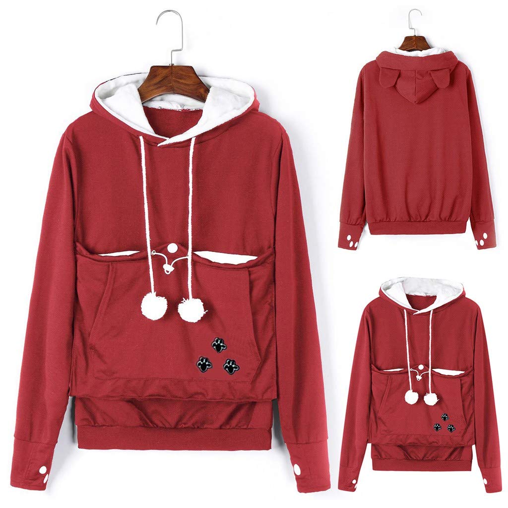 Qmber Damen Shirts Tops Elegant Pullover Frühling Herbst Langarm