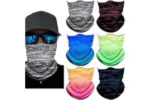 SIDASION Neck Gaiter Mask,Bandana Gator Face Cover Mask Sun UV Protection,Neck Warmer Balaclava,Tube Face Scarf,Headband for Outdoor