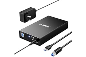 MAIWO Hard Drive Enclosure for 2.5 3.5 inch SATA SSD/HDD, USB3.0 External HDD Enclosure(5Gbps) with Power Supply, Compatible 