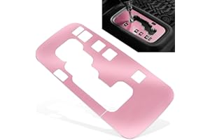 E-COWLBOY Trim Gear Frame Cover Gear Shift Box Cover For Jeep Wrangler 2012-2018 JK JKU Sport Sahara Freedom Rubicon Unlimited Gear Shift Panel Cover Trim Interior Decoration Accessories Aluminum (Pink)