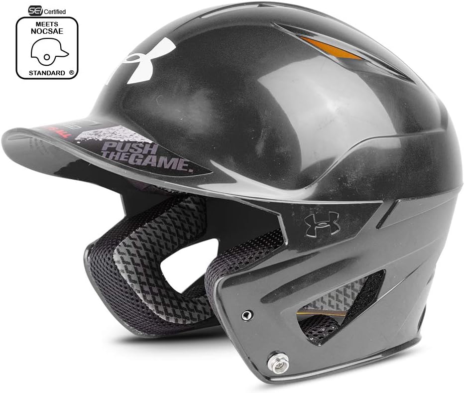 Under Armour Baseball UABH2 110: BK Converge Solid Batter's Helmet, Black, Youth