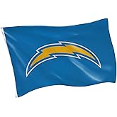 Team Sports America NFL Los Angeles Chargers 3 x 5 Outdoor Durable House Flag with Grommets | Sport Team Flag & Banner | Indoor Wall Decor Flag for Room | Works with Flag Poles for Outside House