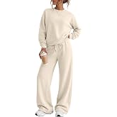 SteloVibe Women's Sweatsuit 2 Piece Set Lounge Outfits | Sweat Sets for Travel Airport Vacation, Long Sleeve Sweatshirts, Wide Leg Pants, Fall Winter 2026 Matching Sets