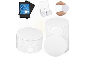 70 Pcs NFC Tags NTAG215 NFC Stickers Round Cards，25mm Rewritable Programmable Blank Cards with Adhesive Back,504 Bytes Memory