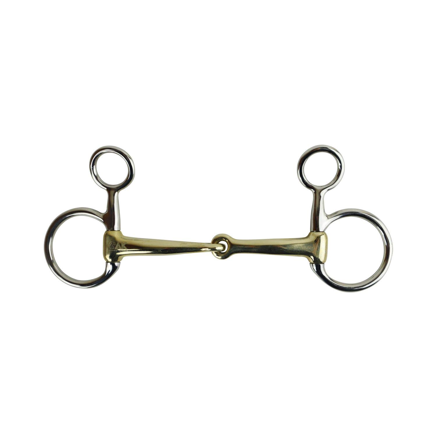 AK Hanging Cheek / Baucher Snaffle Bit in German Silver AKRS-2627 (6'', German-Silver)