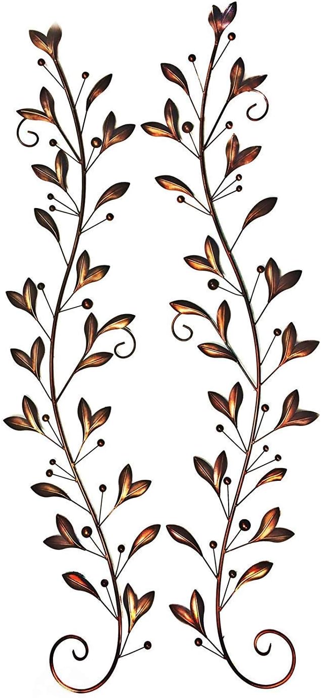 Bellaa 21932 Metal Wall Art Olive Over The Door Decor Set Two Big 58 inch
