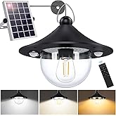 AEQ Solar Shed Light Outdoor Indoor 3000LM Solar Lights Daytime Available Waterproof with 3 Color Temps, Remote Control, 5 Modes & Double Motion Sensor, Solar Indoor Lights for Gazebo Shed Garage Barn