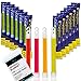 Always Prepared Glow-in-The-Dark Neon Glow Sticks (12-Pack + 1 Emergency Blanket), Ultra Bright Light Sticks with Up to 12 Hours Duration - Emergency Lightsticks for Adults and Kids