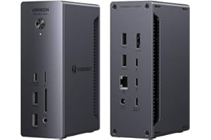 UGREEN Revodok Max Thunderbolt 4 Dock 13 in 1, 2*40Gbps Thunderbolt 4 with Dual 4K@60Hz, Single 8K Display, 2.5GbE, SD/TF Rea