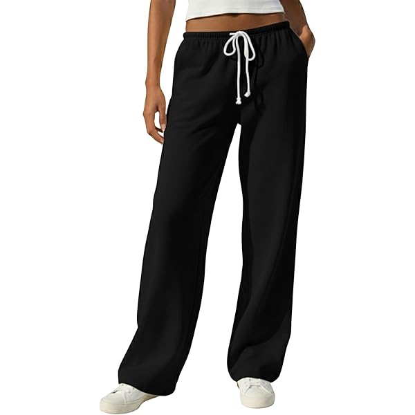 Aazon.co: Weintee Woen's Cotton Sweatpants With Pockets 4X Brown