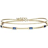 FANZE 925 Sterling Silver Birthstone Bracelets for Women, Bracelets for Women Trendy, Opal Bracelets Cubic Zirconia Bracelets, Birthday Christmas Anniversary Graduation Gifts