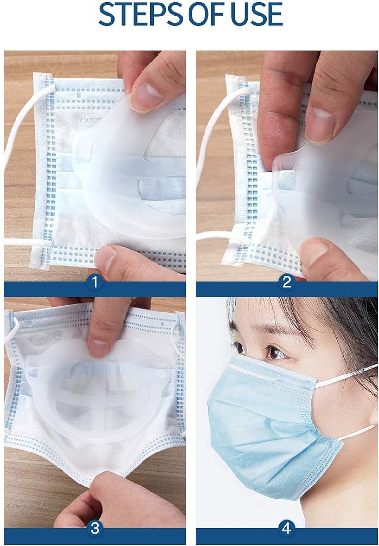 3D Mask Bracket, Cool Inner Support Frame Nose and Mouth Protection Stand Increase Breathing Space Help Breathe Smoothly: Clothing