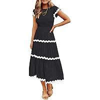 knee length dresses for ladies Polka Dot Flutter Sleeve Midi Dress – Inherit Co