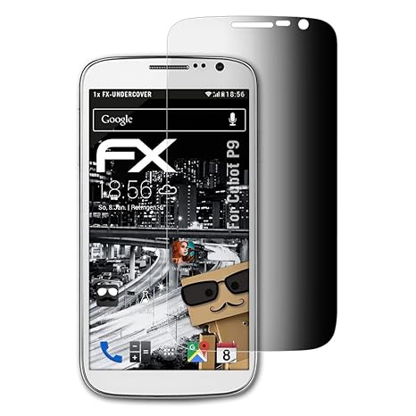 atFolix Blickschutzfilter für Cubot P9 Blickschutzfolie, 4-Wege Sichtschutz FX Schutzfolie