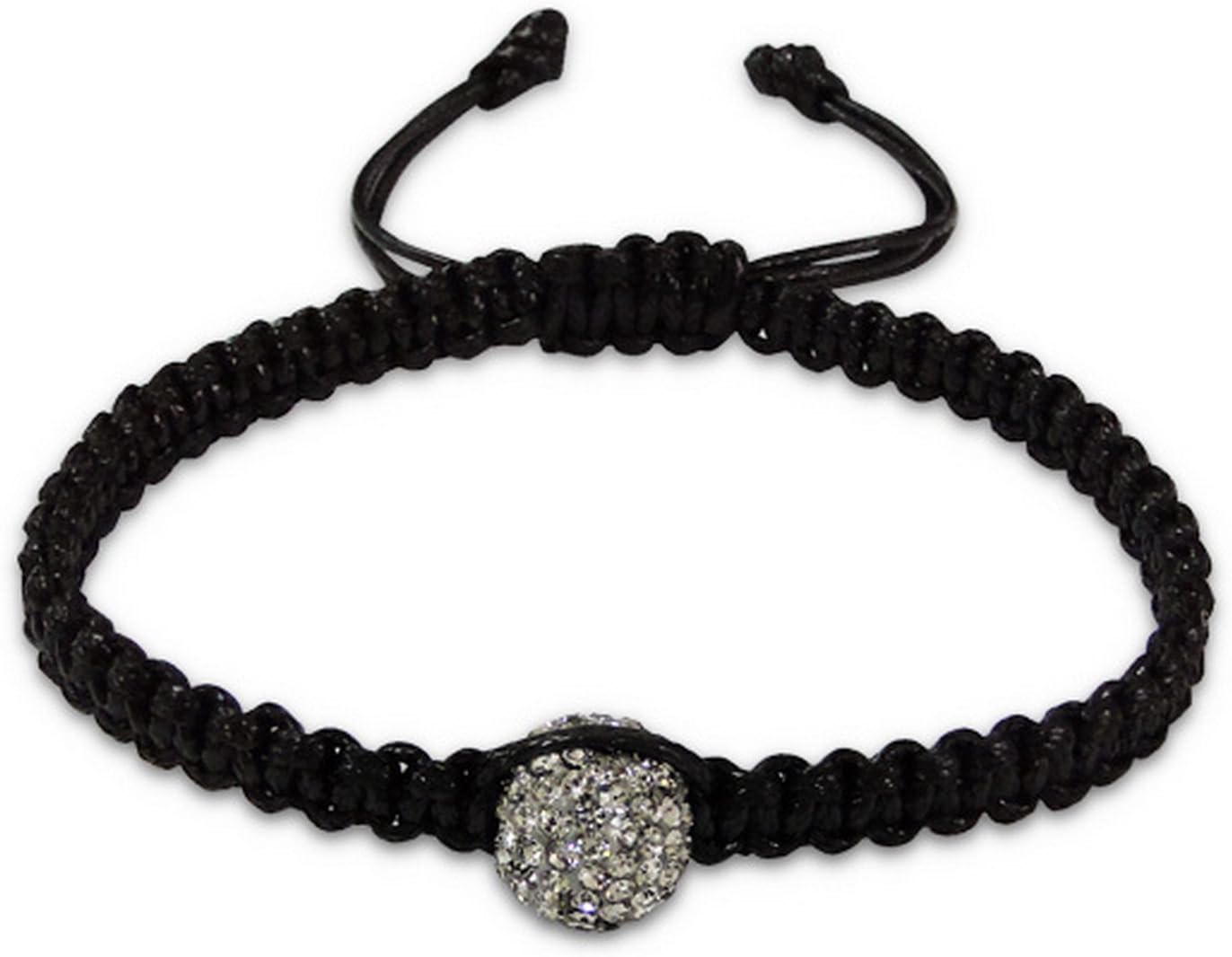 Bracelet with Crystal Ball Cotton Cord + Balls Fashion Bracelet Jewelled