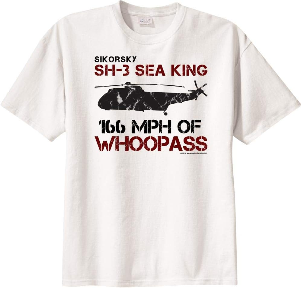 WarbirdShirts Boys' Sikorsky SH-3 Sea King 166 MPH of Whoopass Short Sleeve T-Shirt