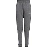 adidas Boys' Big Youth Core Linear Jogger 6, Charcoal Grey Team