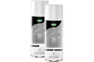 ZINSHINE Stainless Steel Cleaner Spray, Sink Cleaner, Kitchen Appliance Cleaner, Fingerprint and Residue Remover for Kitchen Appliance, Refrigerator, Sink and Microwave(Pack of 2)