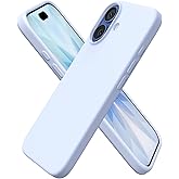 ORNARTO Compatible with iPhone 17 Case 6.3, Slim Liquid Silicone 3 Layers Full Covered Soft Gel Rubber Phone Case Protective Cover 6.3 Inch, Baby Blue