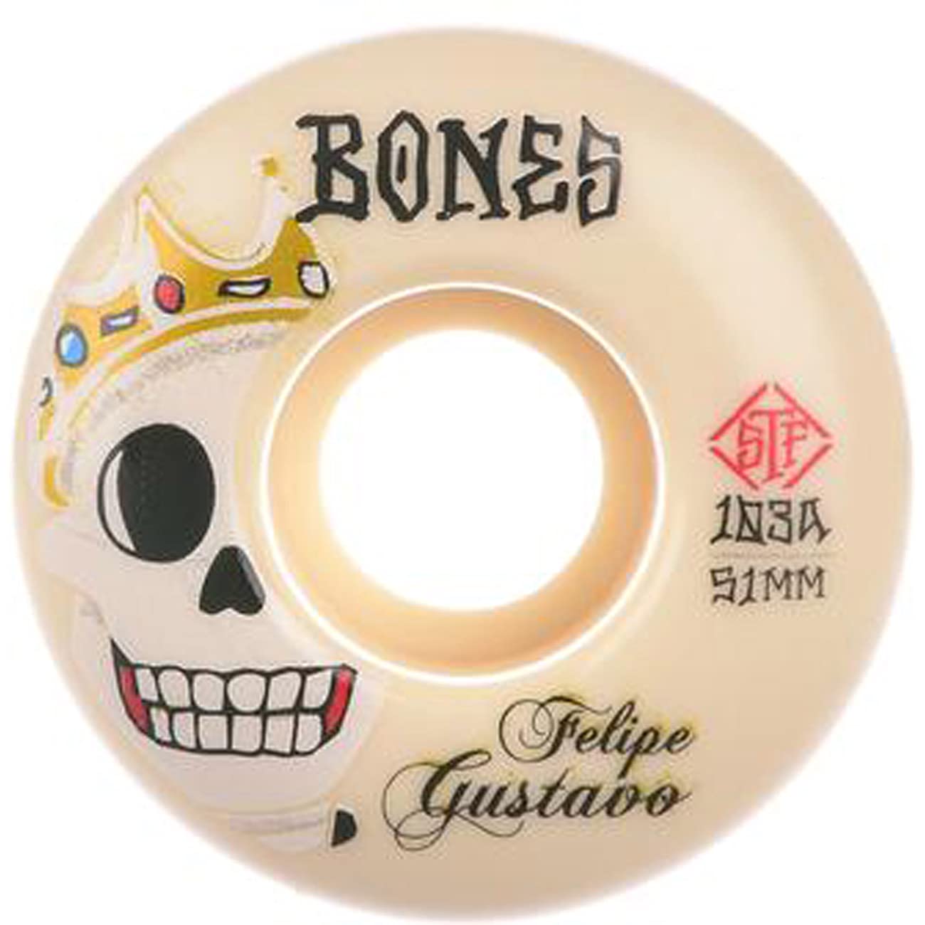Bones Skateboard Wheels 51mm Gustavo Notorious V1 Standard STF 103A
