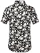 SSLR Mens Hawaiian Shirt Casual Button Down Shirts Short Sleeve Hawaiian Shirts for Men (X-Large, Black Pink)