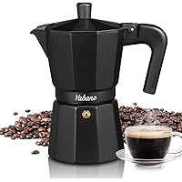 Yabano Stovetop Espresso Maker, 6 Cups Moka Coffee Pot Italian Espresso for Gas or Electric Ceramic Stovetop, Italian…