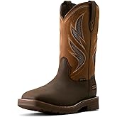 Ariat Men's Activator VentTEK Waterproof Steel Toe Work Boot, Dark Brown/Wicker, 9 Wide
