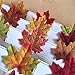 Supla 500 Pcs 10 Colors Assorted Fake Silk Autumn Maple Leaves Bulk Artificial Fall Leaf Foliage 3.15